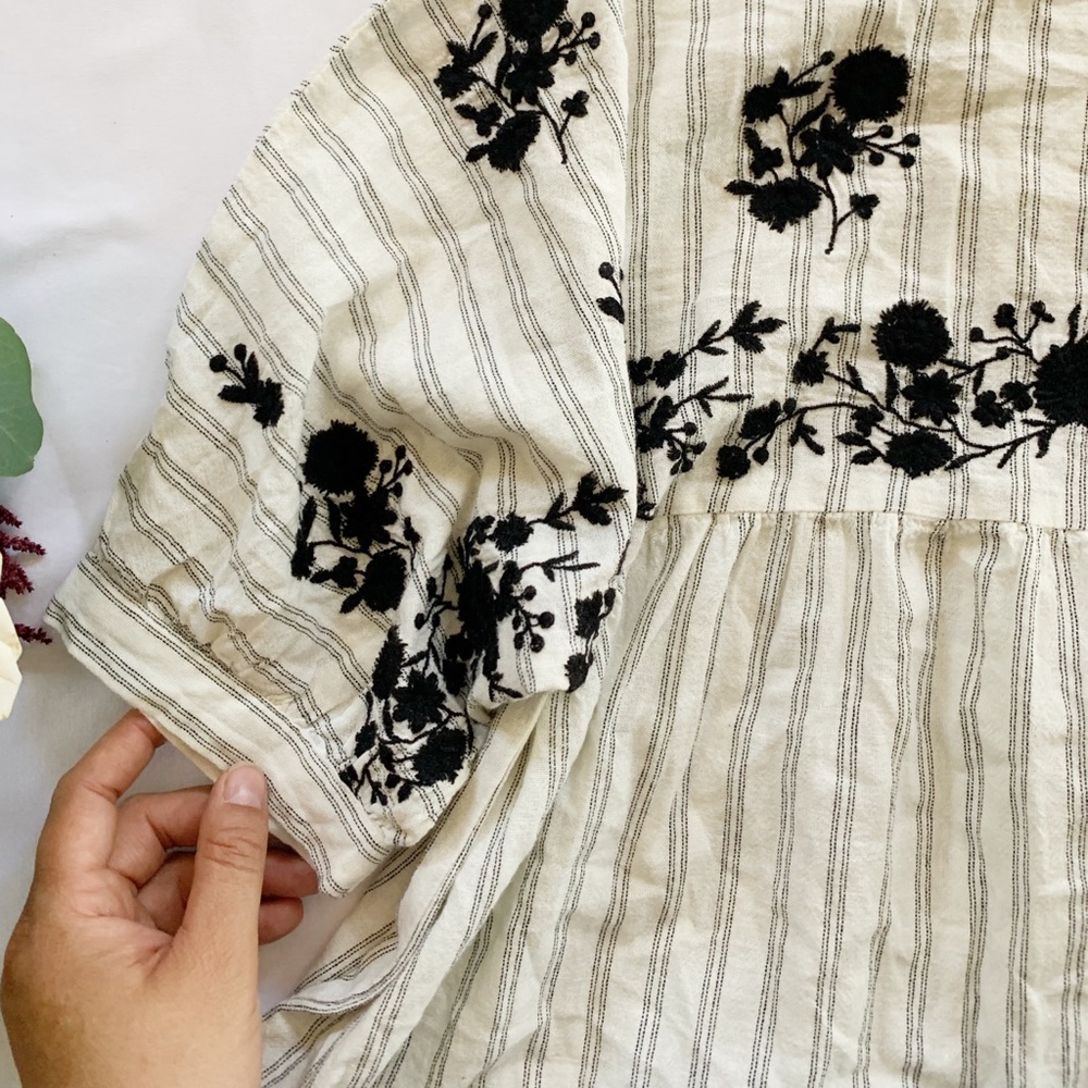 Zara oversized embroidered Tunic